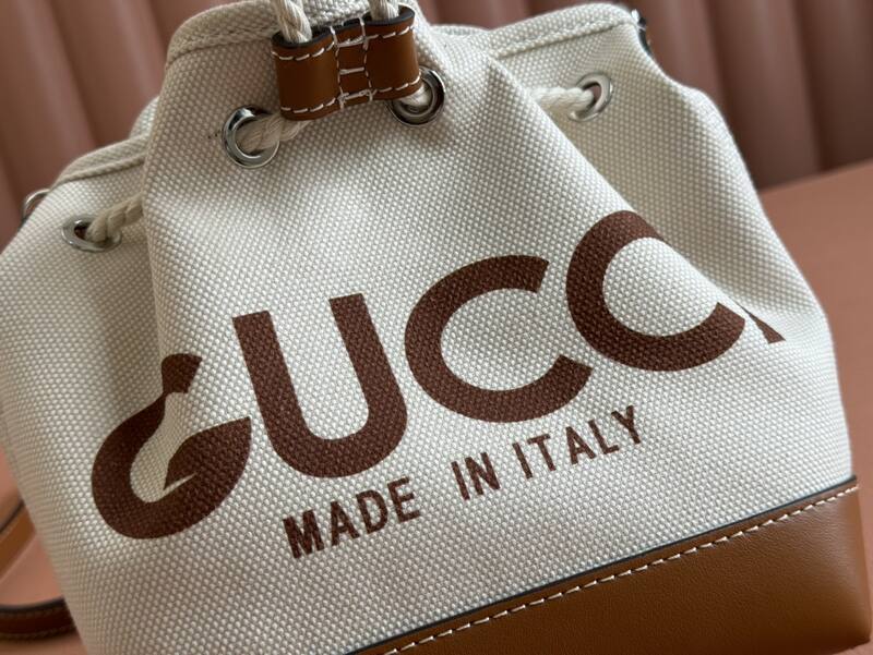 Gucci Beige canvas with brown leather trim crossbody — AAA Quality Replica