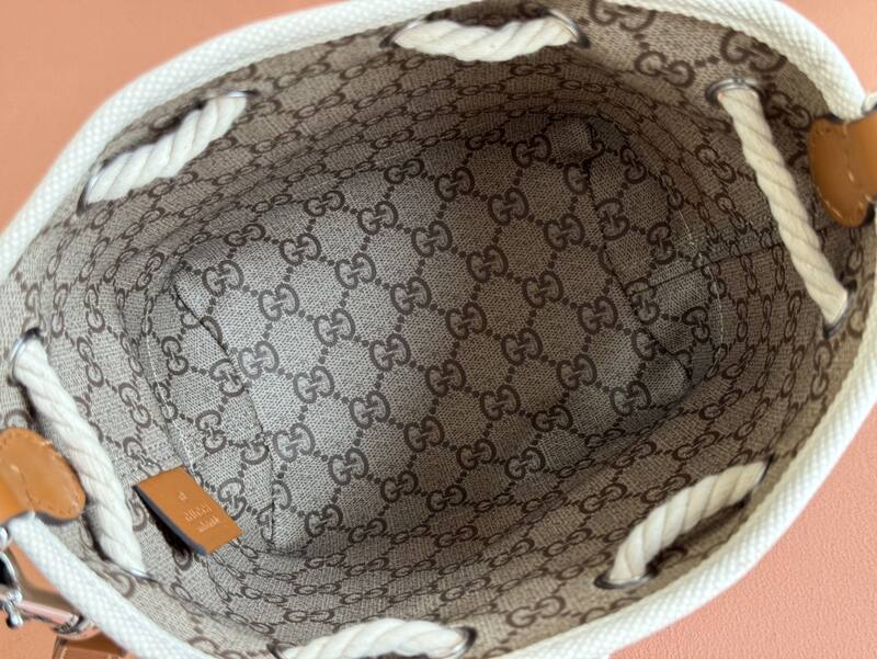 Gucci Beige canvas with brown leather trim crossbody — AAA Quality Replica