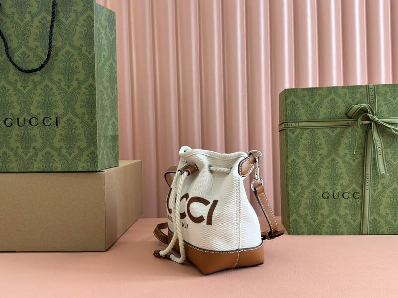 Gucci Beige canvas with brown leather trim crossbody — AAA Quality Replica
