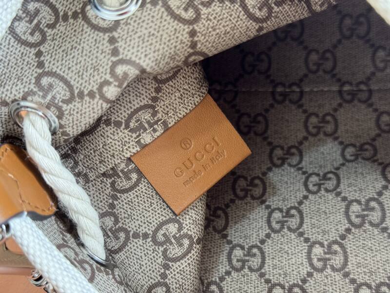 Gucci Beige canvas with brown leather trim crossbody — AAA Quality Replica