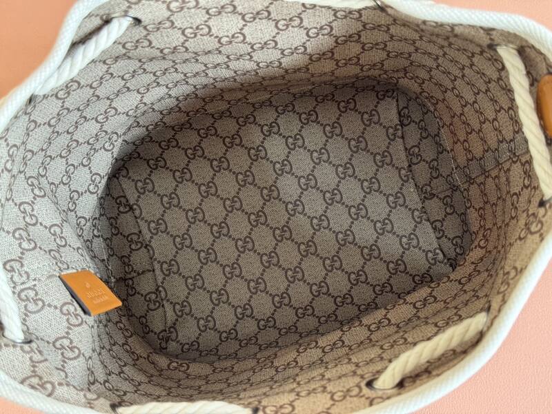 Gucci Beige canvas with brown leather crossbody — Top Quality Replica