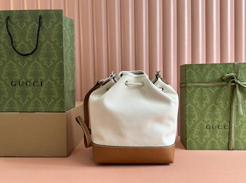 Gucci Beige canvas with brown leather crossbody Top Quality Replica