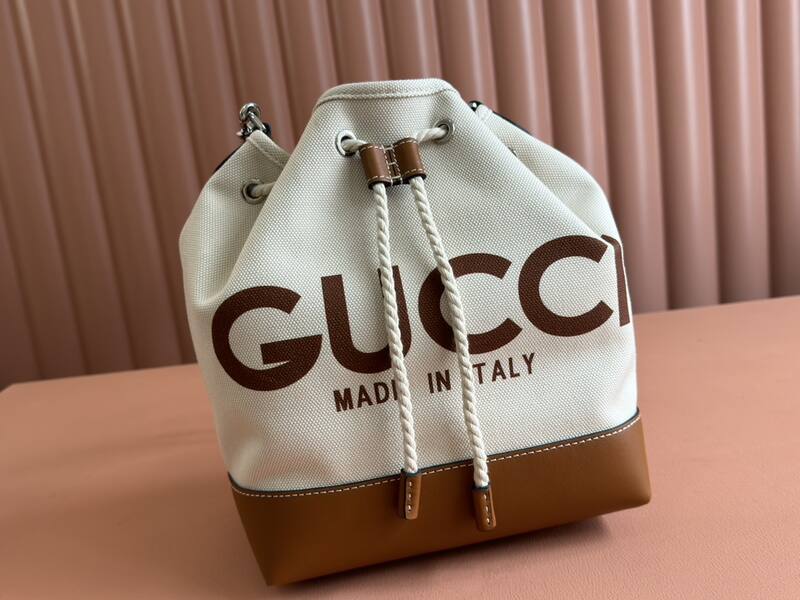 Gucci Beige canvas with brown leather crossbody — Top Quality Replica