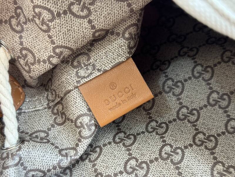 Gucci Beige canvas with brown leather crossbody — Top Quality Replica