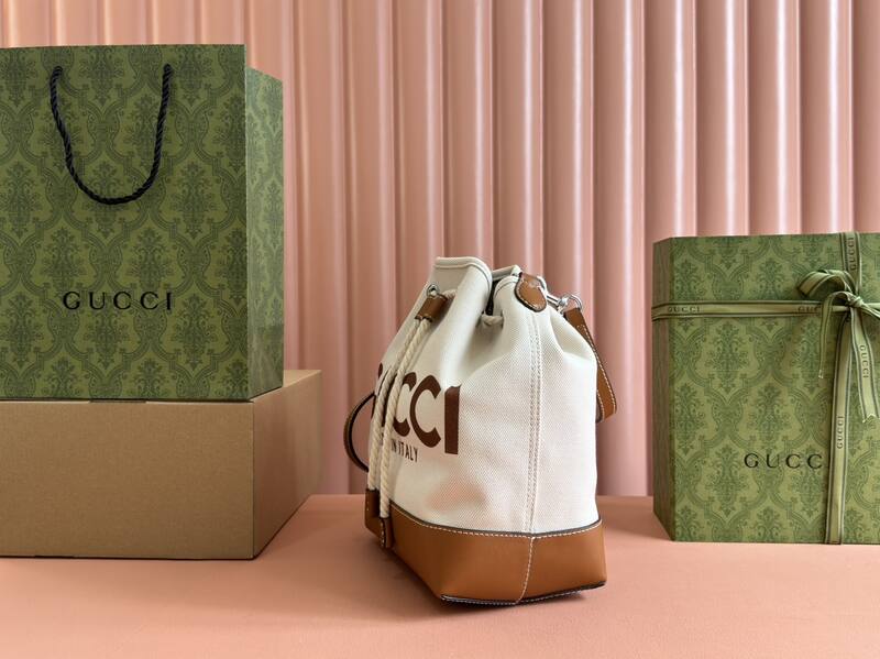Gucci Beige canvas with brown leather crossbody — Top Quality Replica