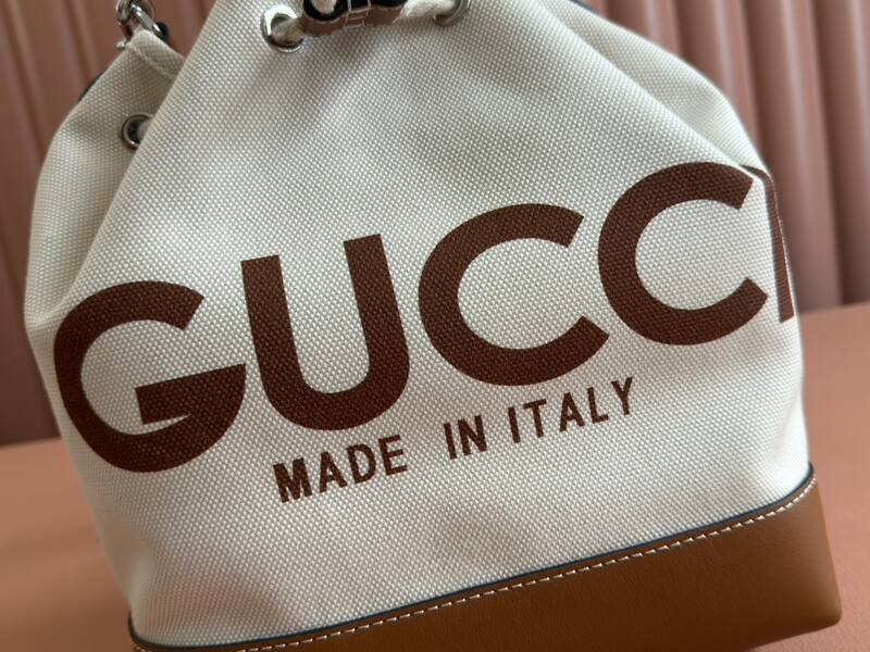 Gucci Beige canvas with brown leather crossbody — Top Quality Replica