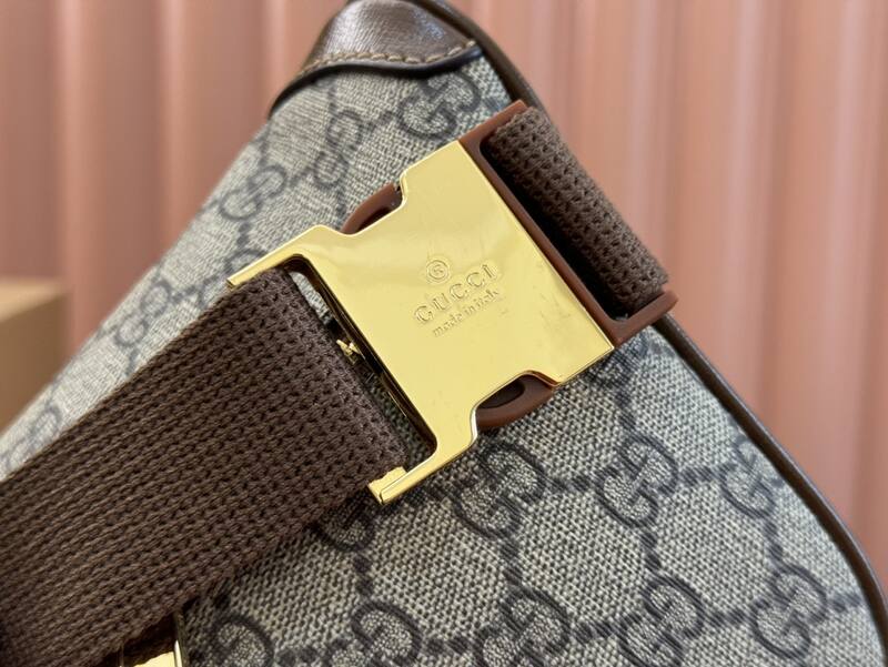 Gucci GG Supreme Beige Ebony with Brown crossbody — AAA Quality Replica