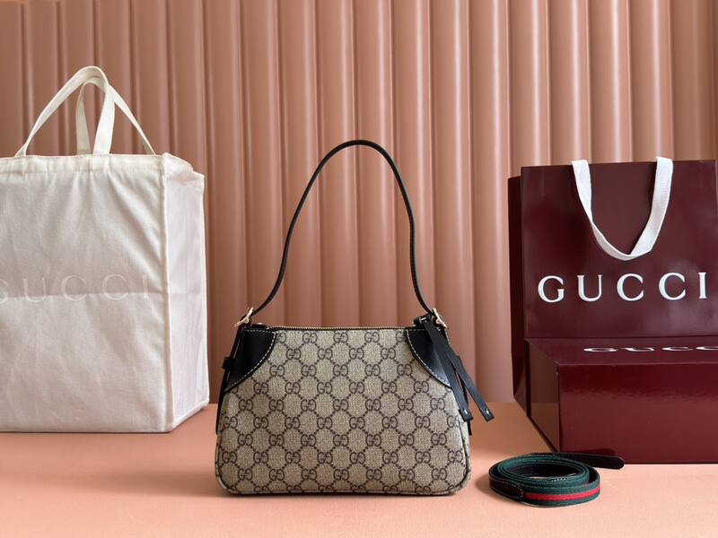 Gucci Ophidia GG Supreme beige and black shoulder — 1:1 Replica