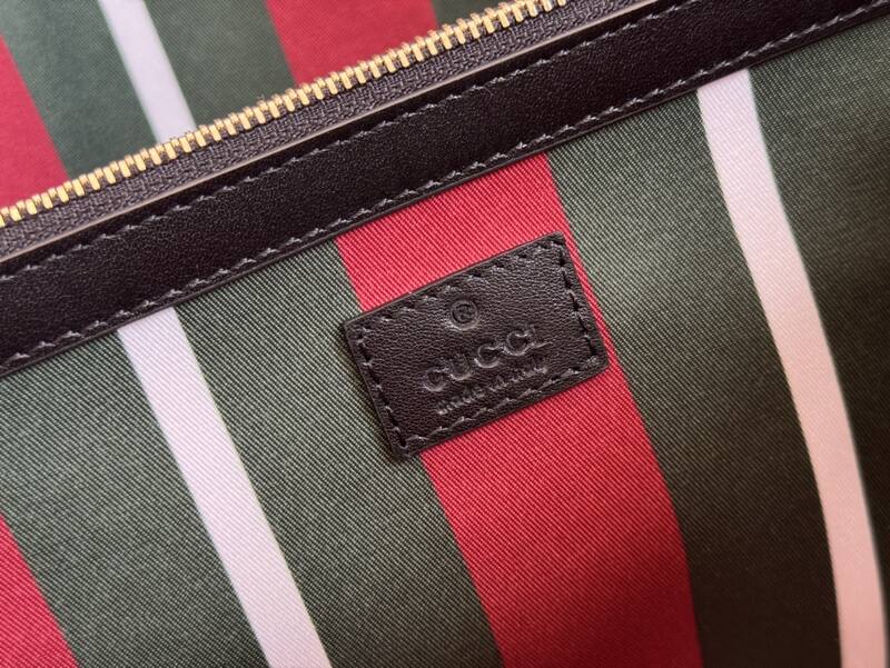 Gucci Ophidia GG Supreme beige ebony with black leather trim tote — AAA Quality Replica