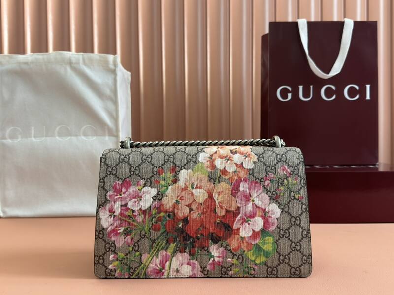 Gucci Dionysus GG Supreme floral beige ebony with burgundy 28x18x9cm shoulder — Top Quality Replica