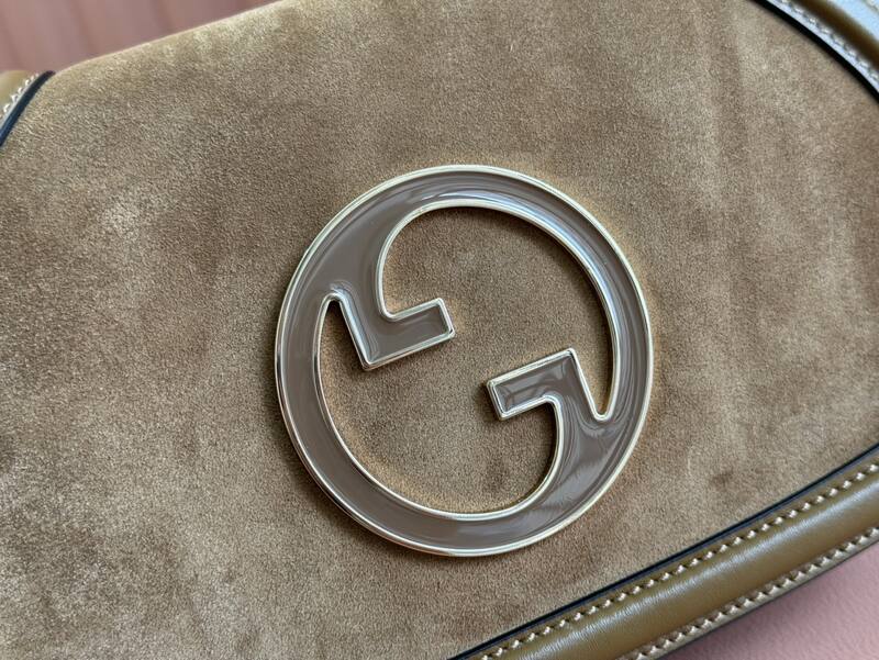 Gucci Blondie Brown suede and leather shoulder — Top Quality Replica