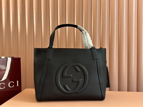 Gucci Soho Black leather tote Premium Replica