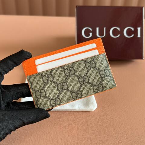 Gucci GG Supreme canvas with orange trim everyday Premium Replica