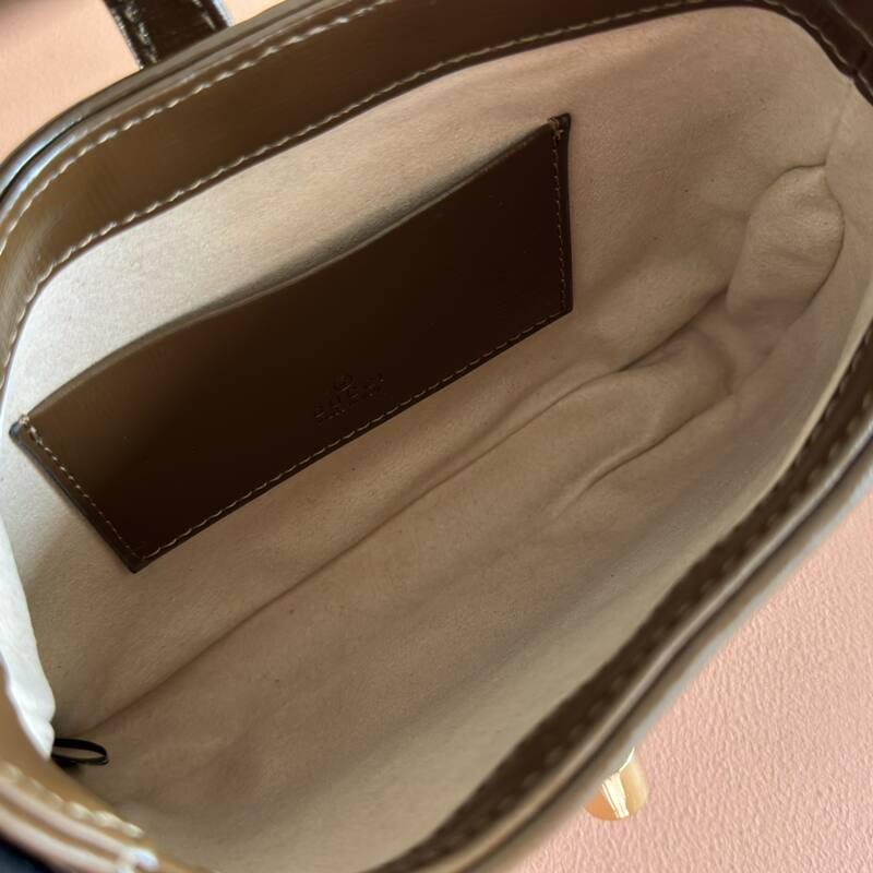 Gucci Jackie 1961 Beige Ebony GG Supreme with brown leather mini shoulder — Top Quality Replica