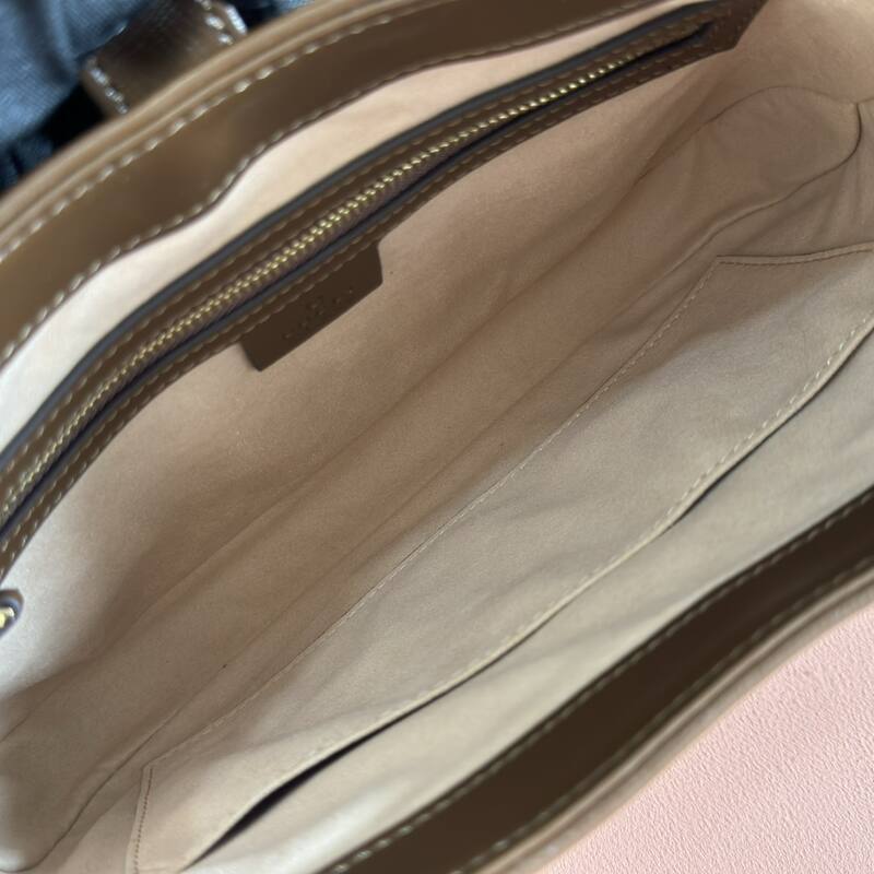 Gucci Jackie 1955 GG Supreme beige with brown leather shoulder — AAA Quality Replica