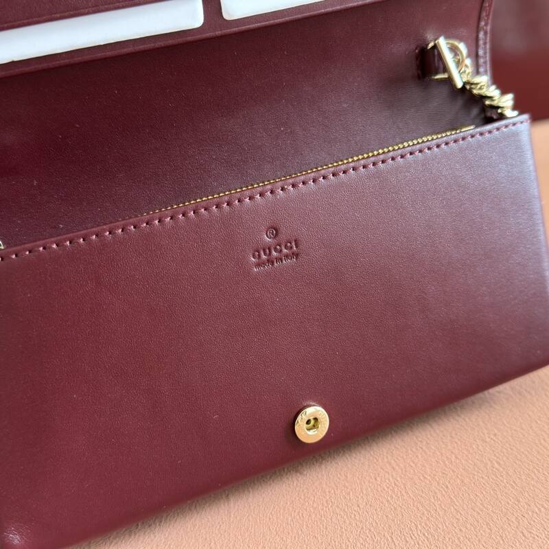 Gucci Horsebit 1955 Beige Ebony GG Supreme canvas with burgundy leather shoulder — 1:1 Replica