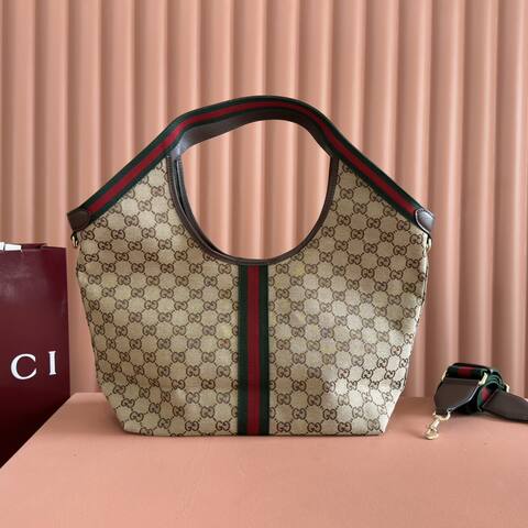 Gucci Giglio Beige GG Supreme canvas shoulder AAA Quality Replica