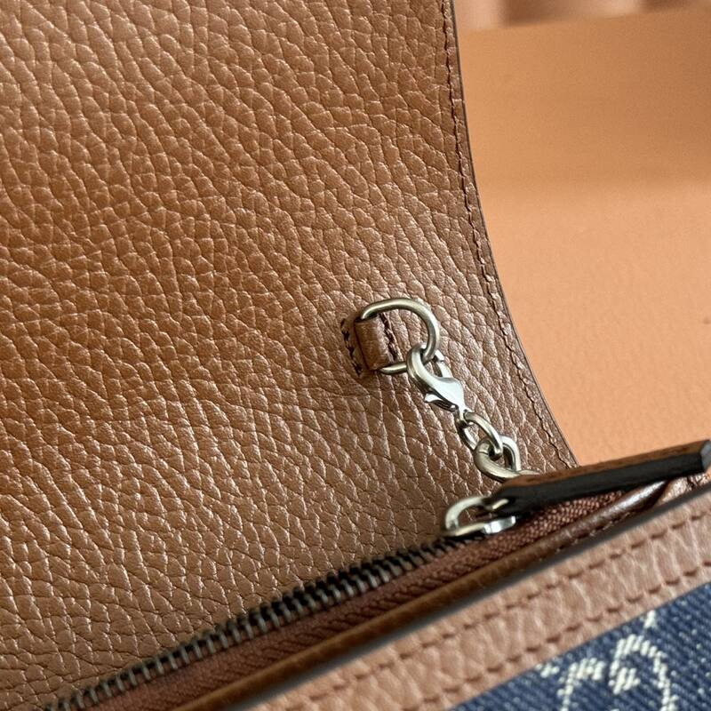 Gucci Dionysus Blue GG Supreme canvas with brown leather trim 20x13 shoulder — AAA Quality Replica