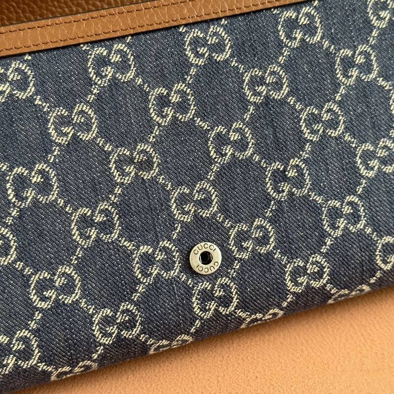 Gucci Dionysus Blue GG Supreme canvas with brown leather trim 20x13 shoulder — AAA Quality Replica