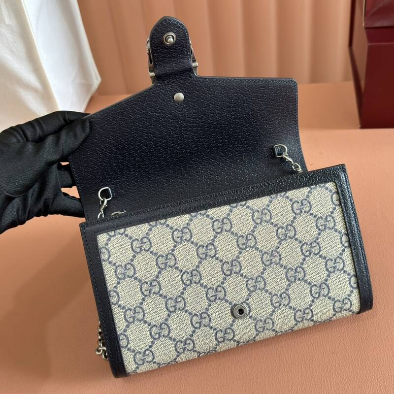Gucci Dionysus GG Supreme beige black 20 13 5 crossbody — Top Quality Replica
