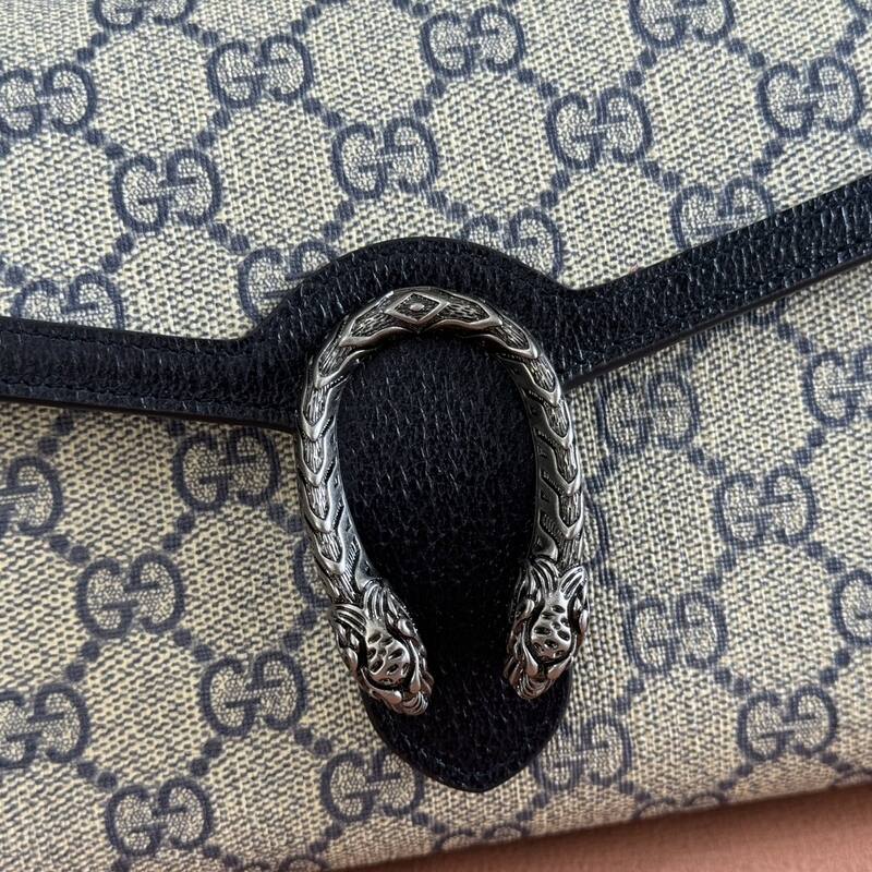 Gucci Dionysus GG Supreme beige black 20 13 5 crossbody — Top Quality Replica