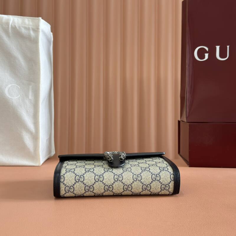 Gucci Dionysus GG Supreme beige black 20 13 5 crossbody — Top Quality Replica