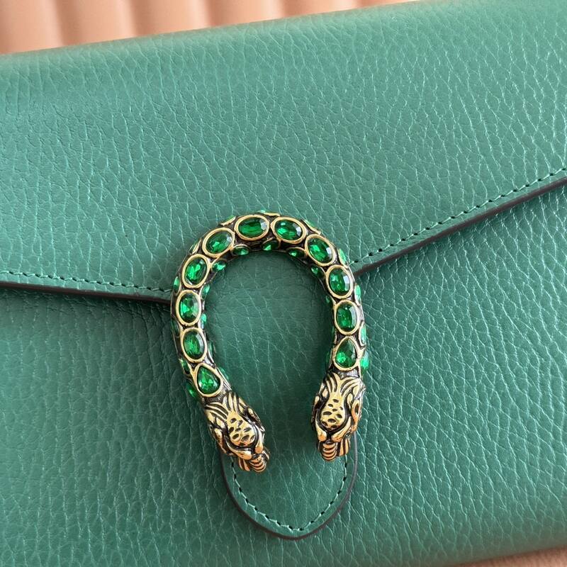 Gucci Dionysus Green leather 20x13 shoulder — Top Quality Replica