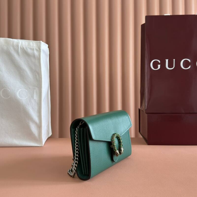 Gucci Dionysus Green leather 20x13 shoulder — Top Quality Replica