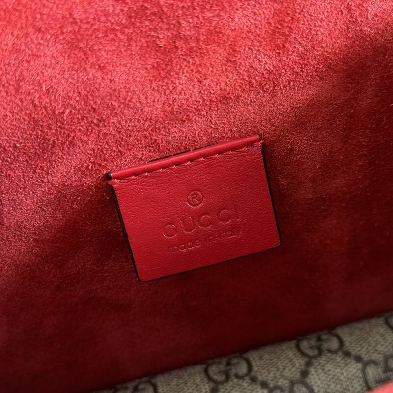 Gucci Dionysus 421970 GG Supreme with red suede 20 15 5 crossbody — 1:1 Replica