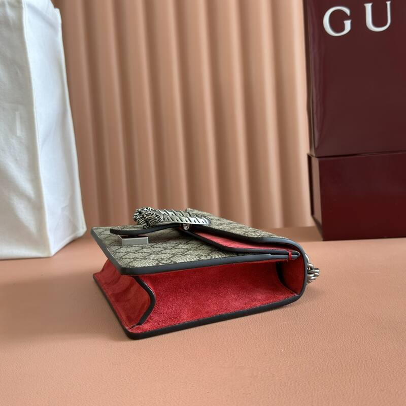 Gucci Dionysus 421970 GG Supreme with red suede 20 15 5 crossbody — 1:1 Replica