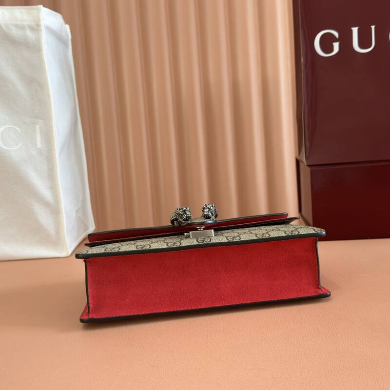 Gucci Dionysus GG Supreme Beige Ebony with Red shoulder — 1:1 Replica