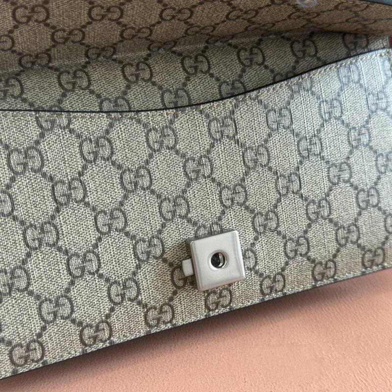 Gucci Dionysus GG Supreme beige ebony with black leather shoulder — Premium Replica