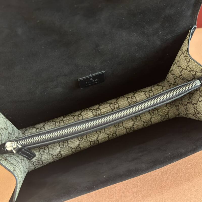 Gucci Dionysus GG Supreme beige ebony with black trim 28 18 shoulder — Premium Replica