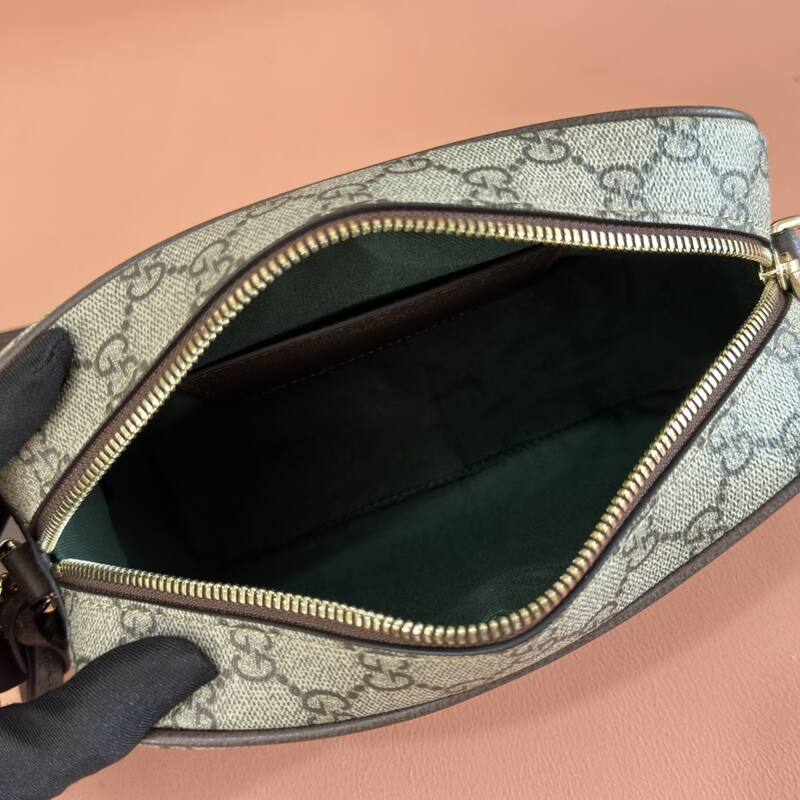 Gucci Ophidia Beige Ebony GG Supreme crossbody — Top Quality Replica