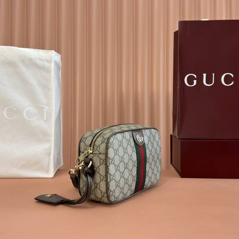 Gucci Ophidia Beige Ebony GG Supreme crossbody — Top Quality Replica