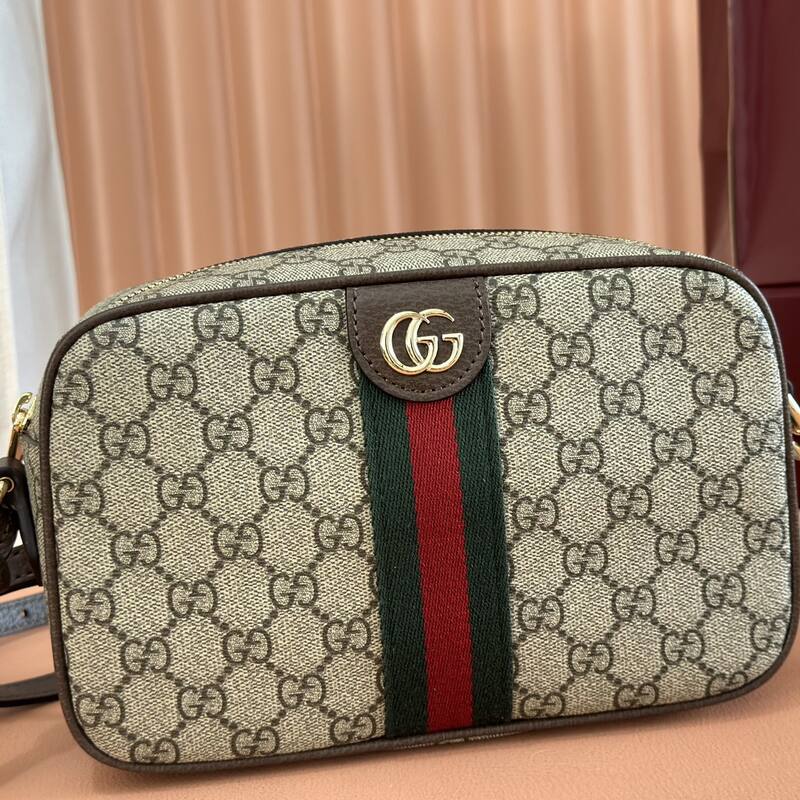 Gucci Ophidia Beige Ebony GG Supreme crossbody — Top Quality Replica