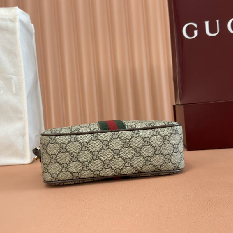 Gucci Ophidia Beige Ebony GG Supreme crossbody — Top Quality Replica