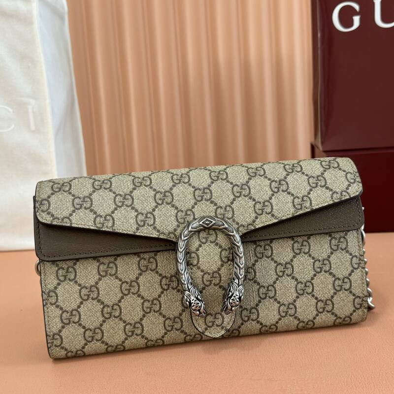 Gucci Dionysus GG Supreme beige brown crossbody — Premium Replica