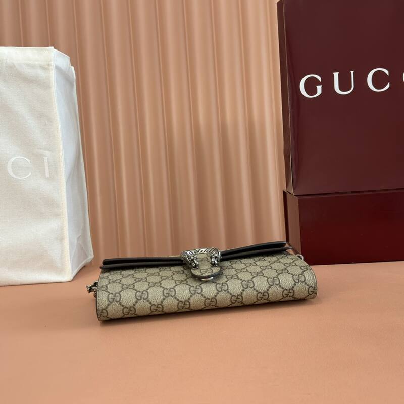Gucci Dionysus GG Supreme beige brown crossbody — Premium Replica