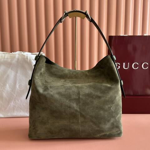 Gucci Beatrix Olive Green Suede shoulder AAA Quality Replica