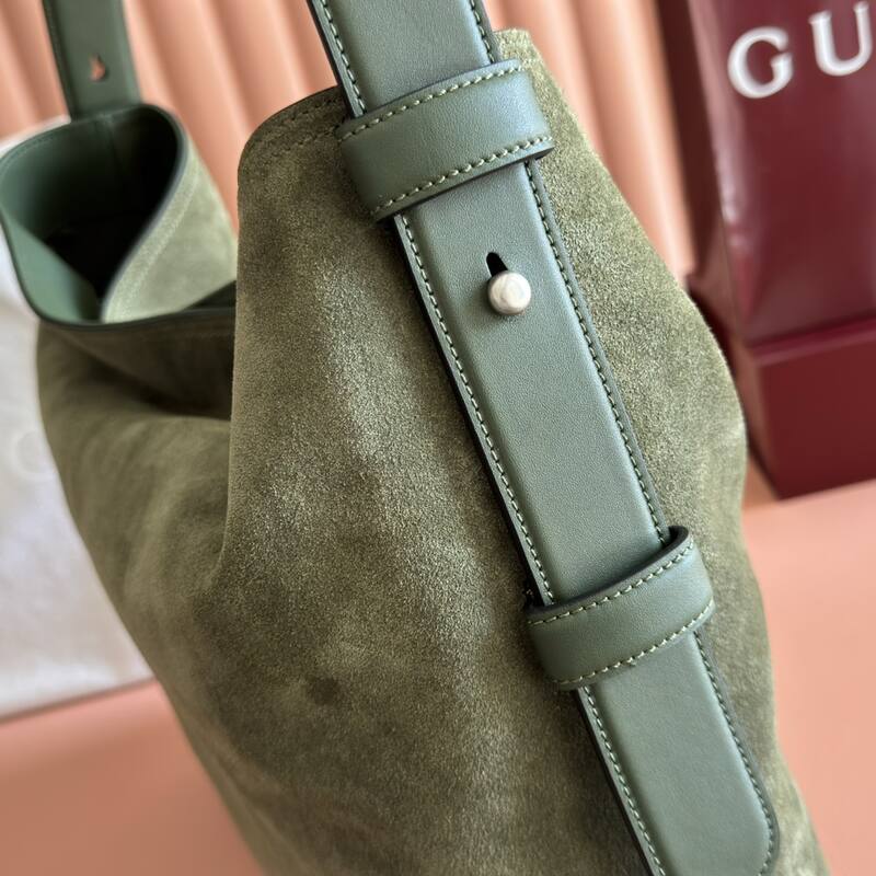 Gucci Beatrix Olive Green Suede shoulder — AAA Quality Replica