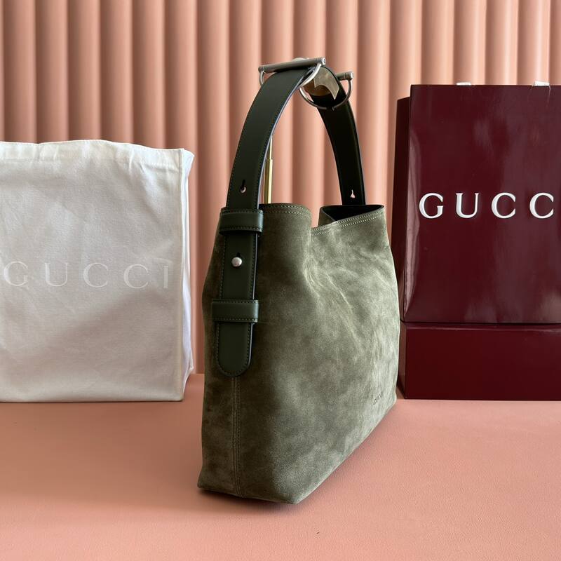 Gucci Beatrix Olive suede shoulder — AAA Quality Replica
