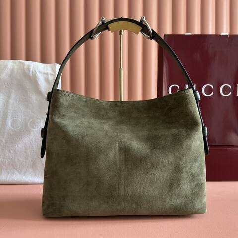 Gucci Beatrix Olive suede shoulder AAA Quality Replica
