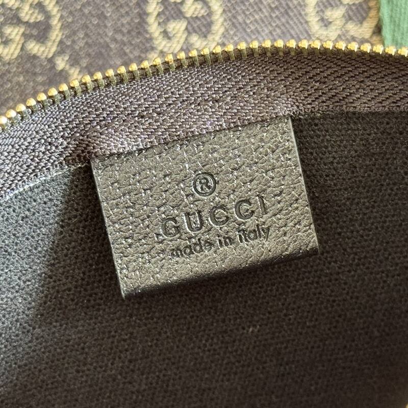 Gucci Giglio GG Supreme brown with green-red-green stripe tote — 1:1 Replica