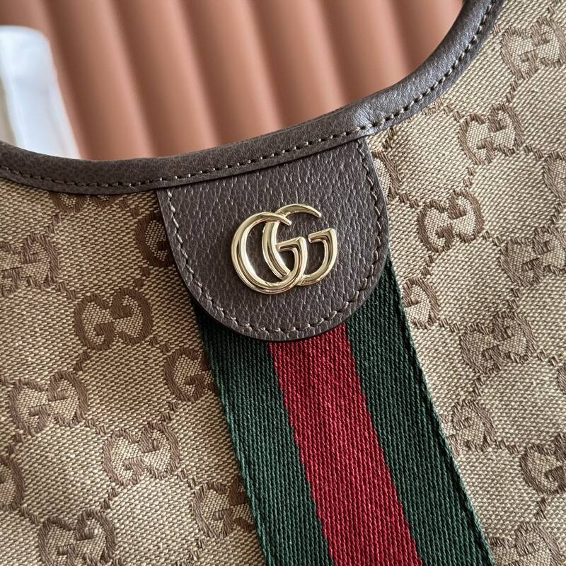 Gucci Giglio Beige GG canvas with Web stripe tote — 1:1 Replica
