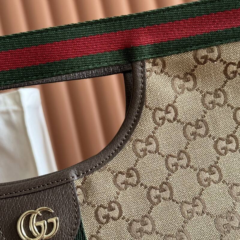 Gucci Giglio Beige GG canvas with Web stripe tote — 1:1 Replica