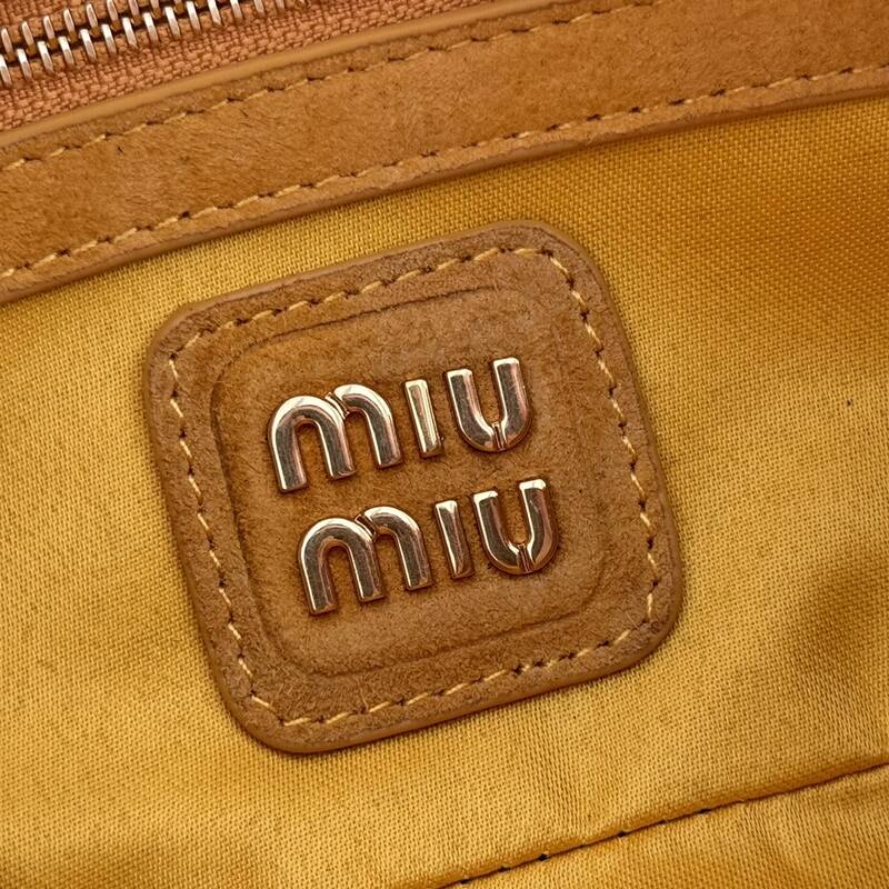 Miu Miu Arcadie Mustard yellow suede matelasse crossbody bag — AAA Quality Replica