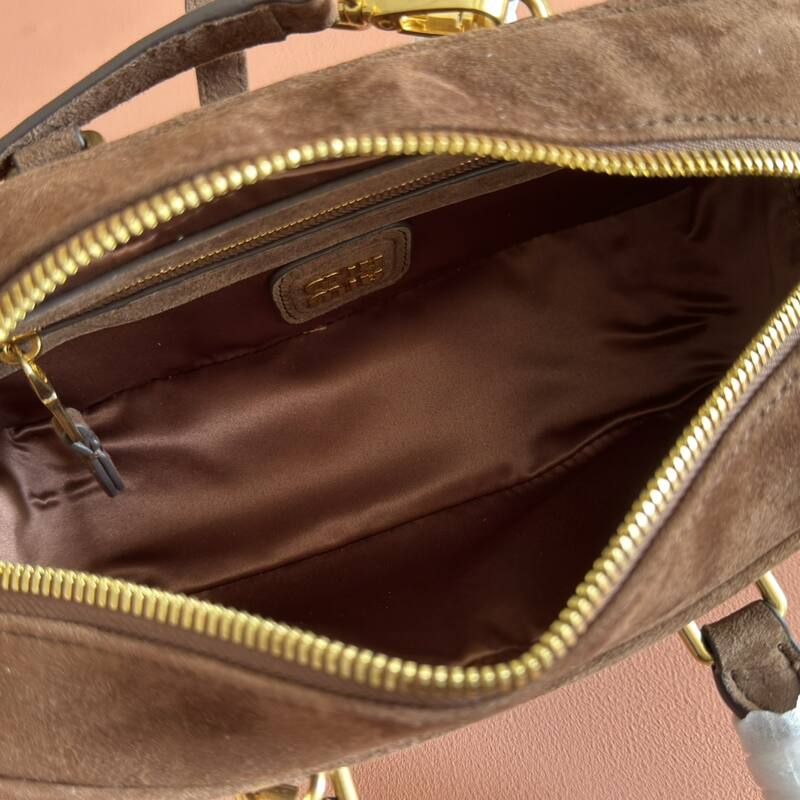 Miu Miu Arcadie Brown Matelasse Suede crossbody bag — Premium Replica