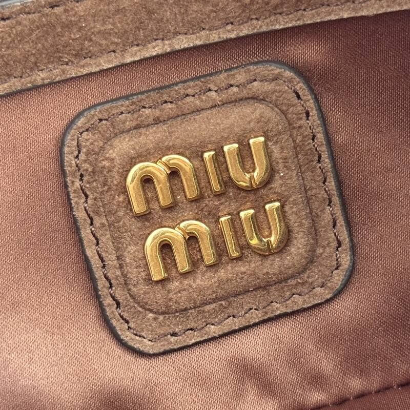 Miu Miu Arcadie Brown Matelasse Suede crossbody bag — Premium Replica