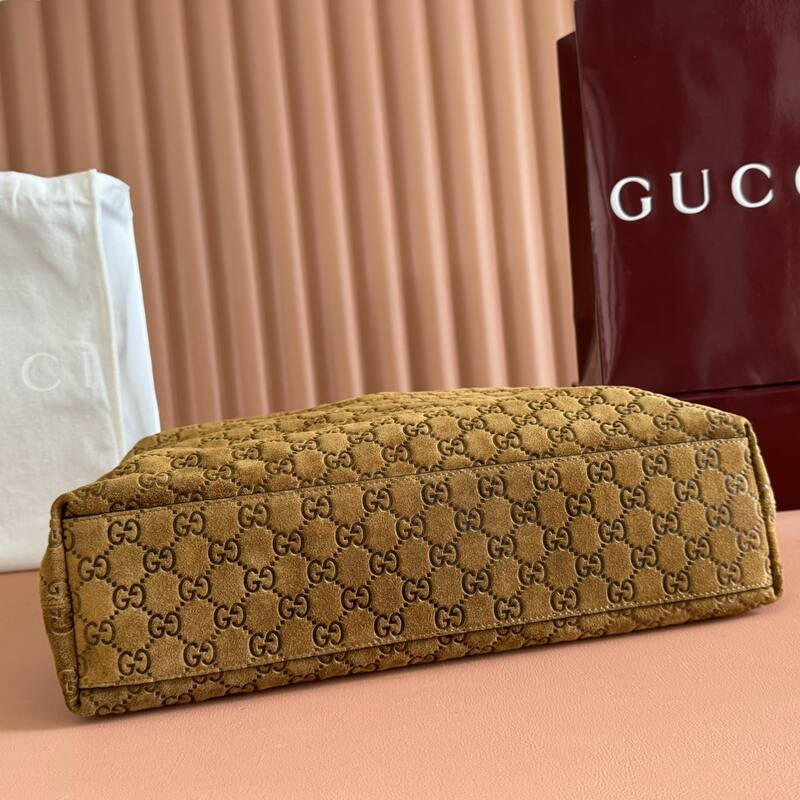 Gucci Beatrix Brown GG suede shoulder — 1:1 Replica